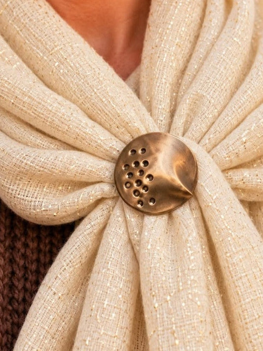 Broche met magneet - Rosegold met puntjes