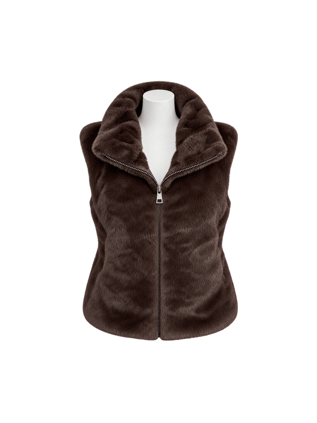 Bodywarmer Zachte Fluffy - Bruin