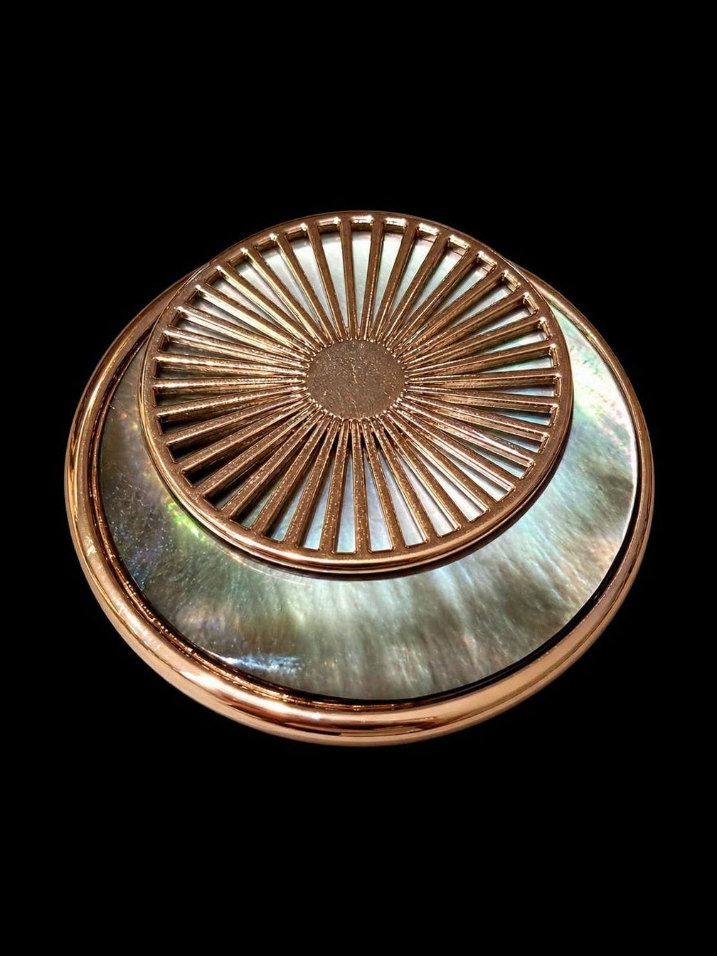 Broche met magneet - Zilver - parelmoer inleg