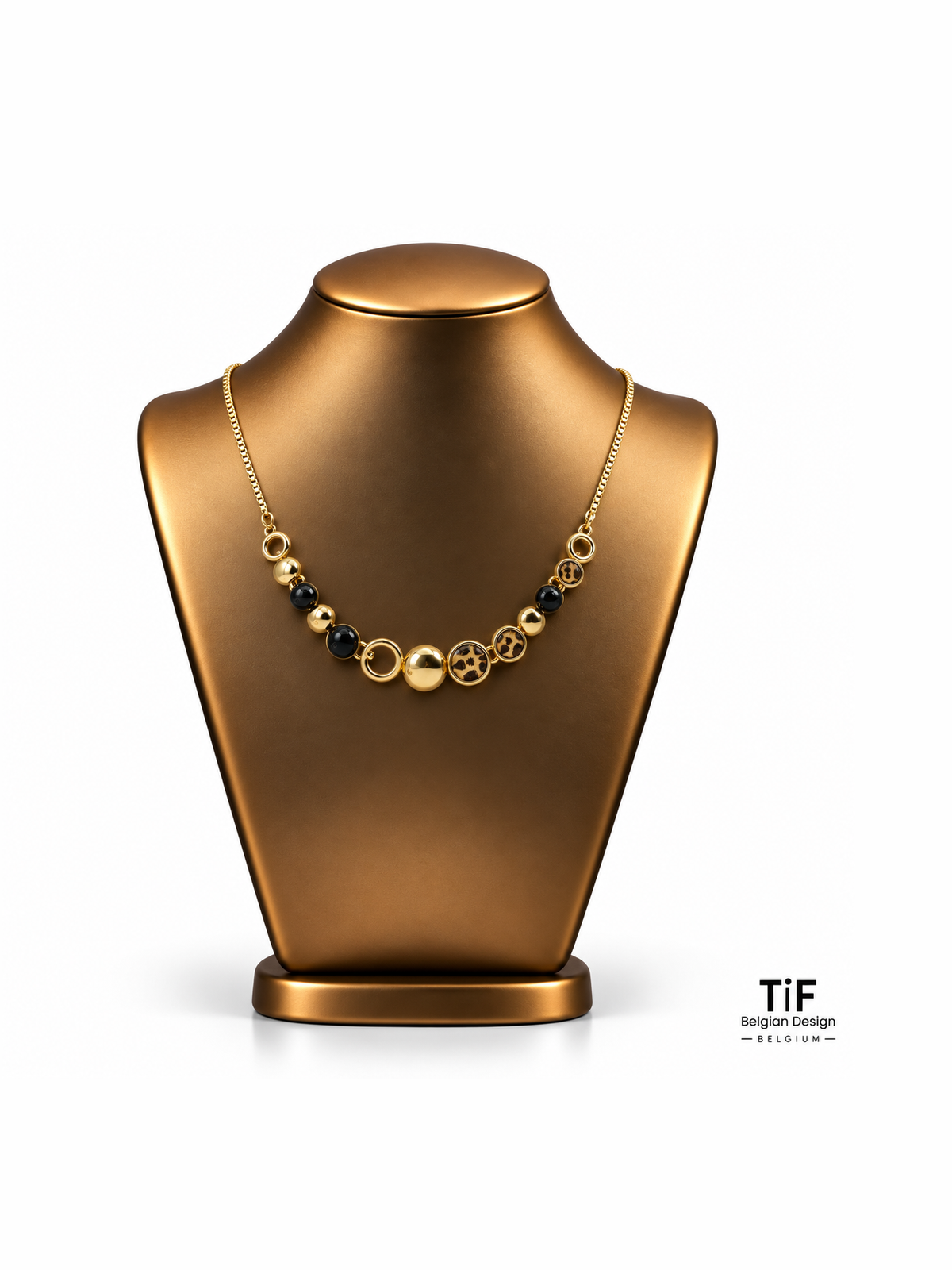 Halsketting met leopard motief