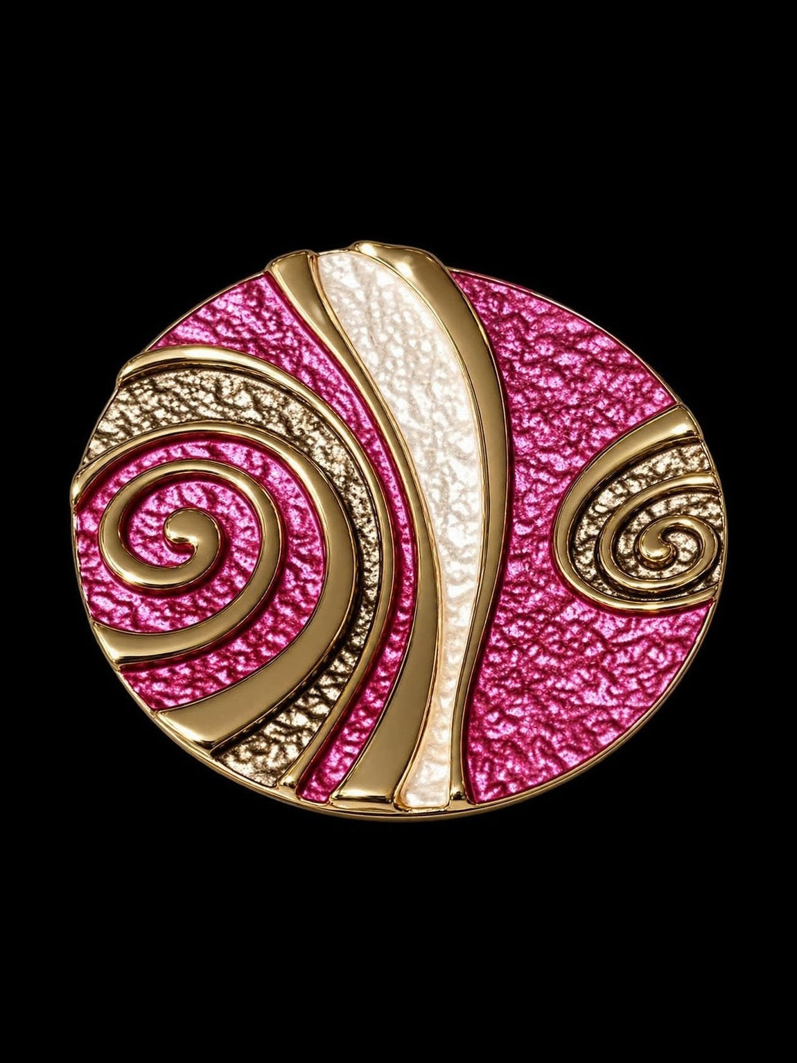 Broche met magneet - pink gold