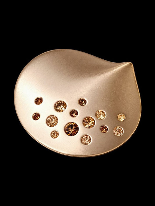 Broche met magneet - Rosegold met puntjes