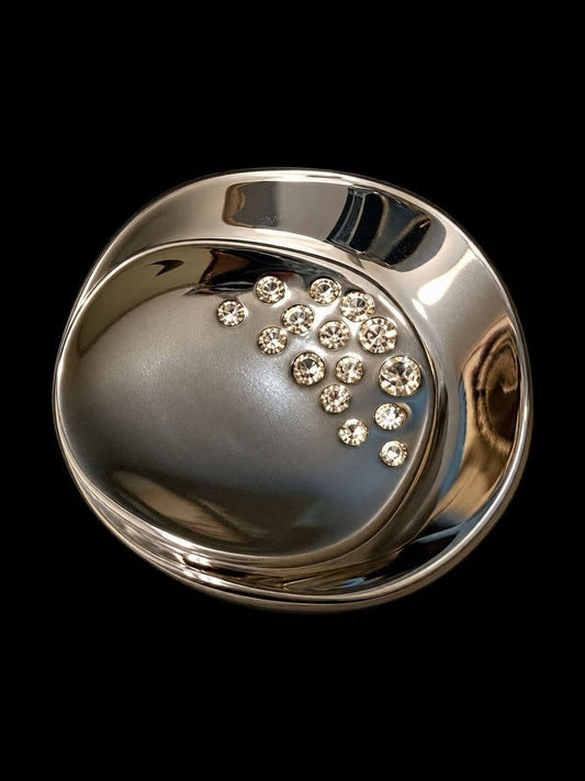Broche met magneet - zilver kristal